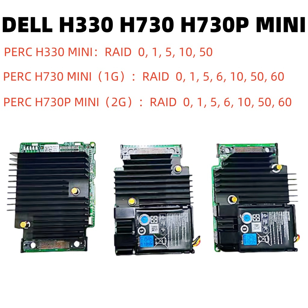 การ์ดอาร์เรย์ DELL PERC H330 H730P การ์ด MINI RAID เหมาะสําหรับรุ่น R430 R530 R630 R730 R730XD หมายเ