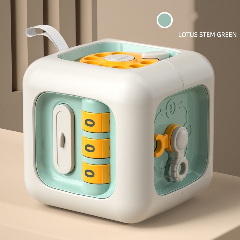 Montessori Baby Cube ของเล่น Sensory Busy Board Fine Motor Skills กิจกรรม Cube, 6 in 1 อเนกประสงค์การศึกษาการเรียนรู้ของเล่น