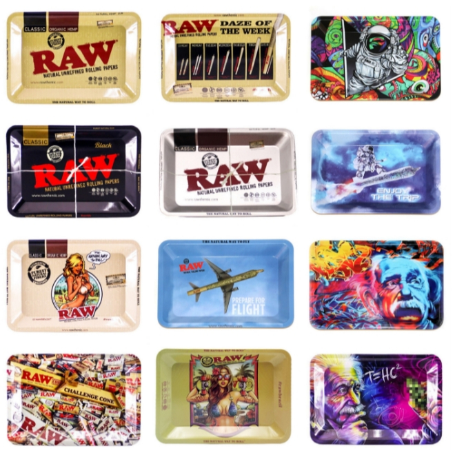 ถาดโรลสมุนไพร Raw Rolling Tray ถาด ขนาด 18x12.5cm พร้อมส่ง ราคาถูก