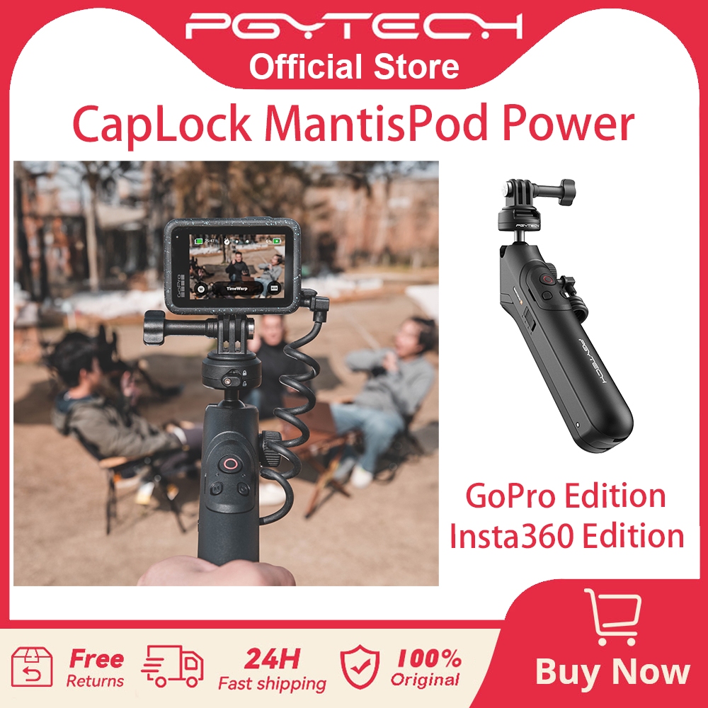 【ร้านค้าอย่างเป็นทางการ】PGYTECH CapLock MantisPod Power GoPro / Insta360 Edition All-in-one Action Shots สมาร ์ ทโฟนถ ่ ายทําเดสก ์ ท ็ อปบันทึกรีโมทคอนโทรล