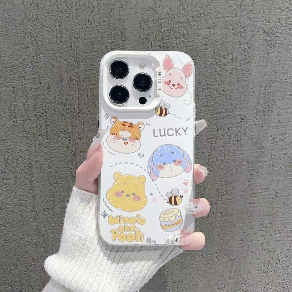 เคส การ์ตูนน่ารักหมีพูห์เคสหมีพูห์ Samsung galaxy s24fe s25 ultra note20 ultra s20 fe s21 s22 + s23 plus s24 ultra 5G ปลอก casing