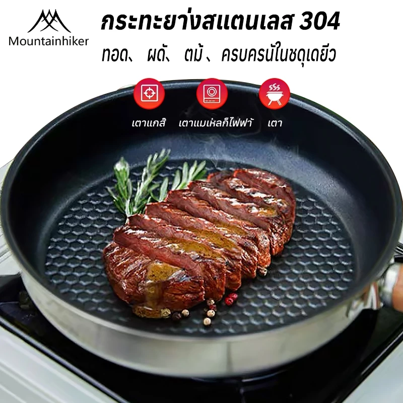 กระทะพกพา Mountainhiker ถอดด้ามได้ อุปกรณ์แคมป์ปิ้ง thumbnail 5