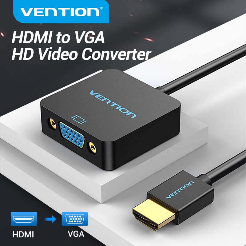Vention อะแดปเตอร ์ HDMI เป ็ น VGA 1080P พร ้ อมเสียงสําหรับ HDTV PS3 PS4 Xbox โปรเจคเตอร ์ ทีวี