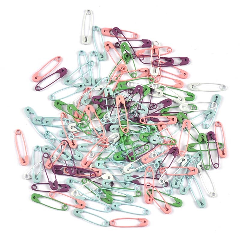 100pcs 23x6mm Multicolor Safety Pins สําหรับเสื้อผ้าเย็บตกแต่งเครื่องมือ DIY การตั้งค่าฐาน Pins เครื่องประดับทําอุปกรณ์เสริม CP3484