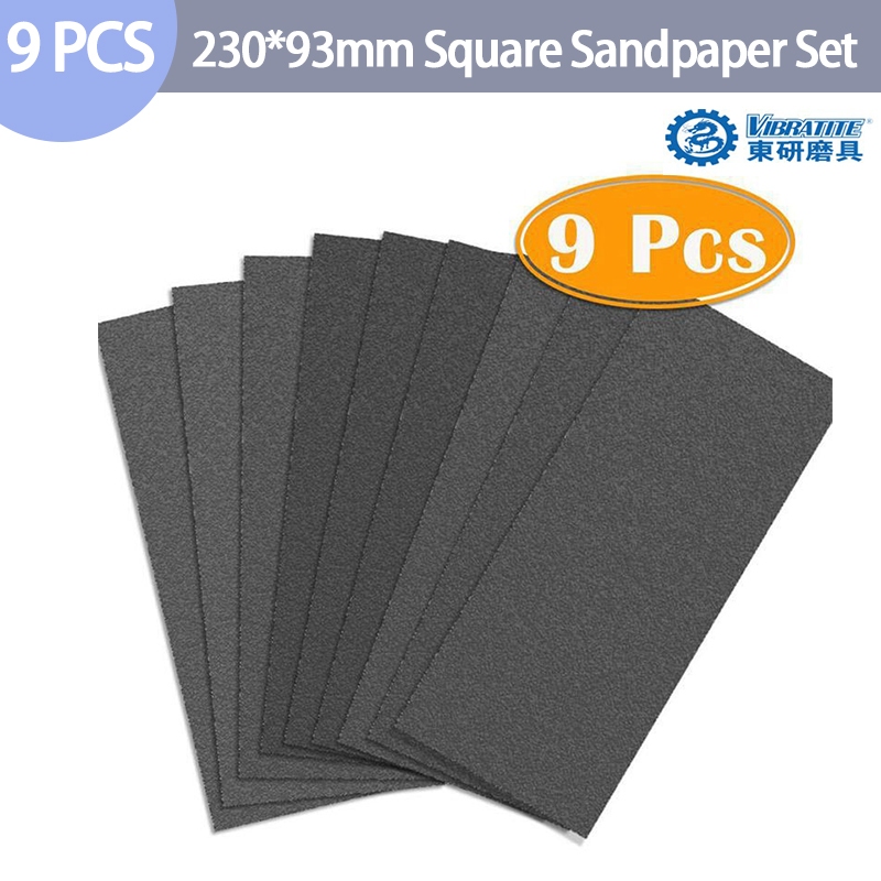 9 ชิ้น 230*93 มม. 3000 5000 7000 กรวดสูงกระดาษทรายเปียกและแห้ง Assortment กระดาษขัด Drywall