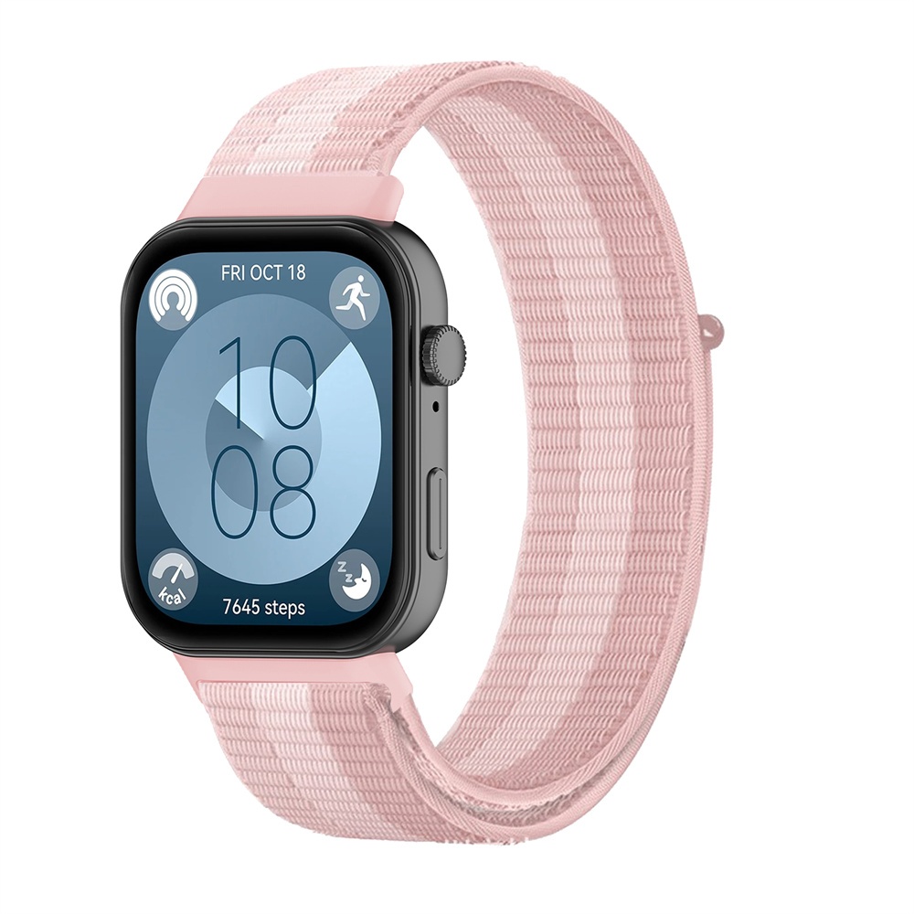 เปลี่ยนสายไนลอนระบายอากาศอุปกรณ์เสริมสร้อยข้อมือสําหรับ Huawei Watch Fit 3 4 Pro - รูปที่ 4