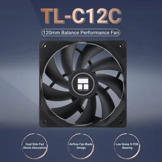 Thermalright TL-C12C พัดลม CPU 12 ซม.พัดลมแชสซี 1550RPM 4pin PWM เงียบพัดลม Cooler S-FDB แบริ่ง CPU ระบายความร้อน