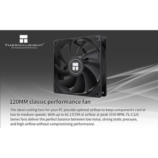 Thermalright TL-C12C พัดลม CPU 12 ซม.พัดลมแชสซี 1550RPM 4pin PWM เงียบพัดลม Cooler S-FDB แบริ่ง CPU ระบายความร้อน