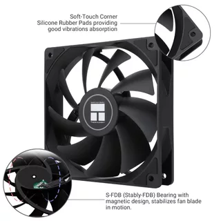 Thermalright TL-C12C พัดลม CPU 12 ซม.พัดลมแชสซี 1550RPM 4pin PWM เงียบพัดลม Cooler S-FDB แบริ่ง CPU ระบายความร้อน