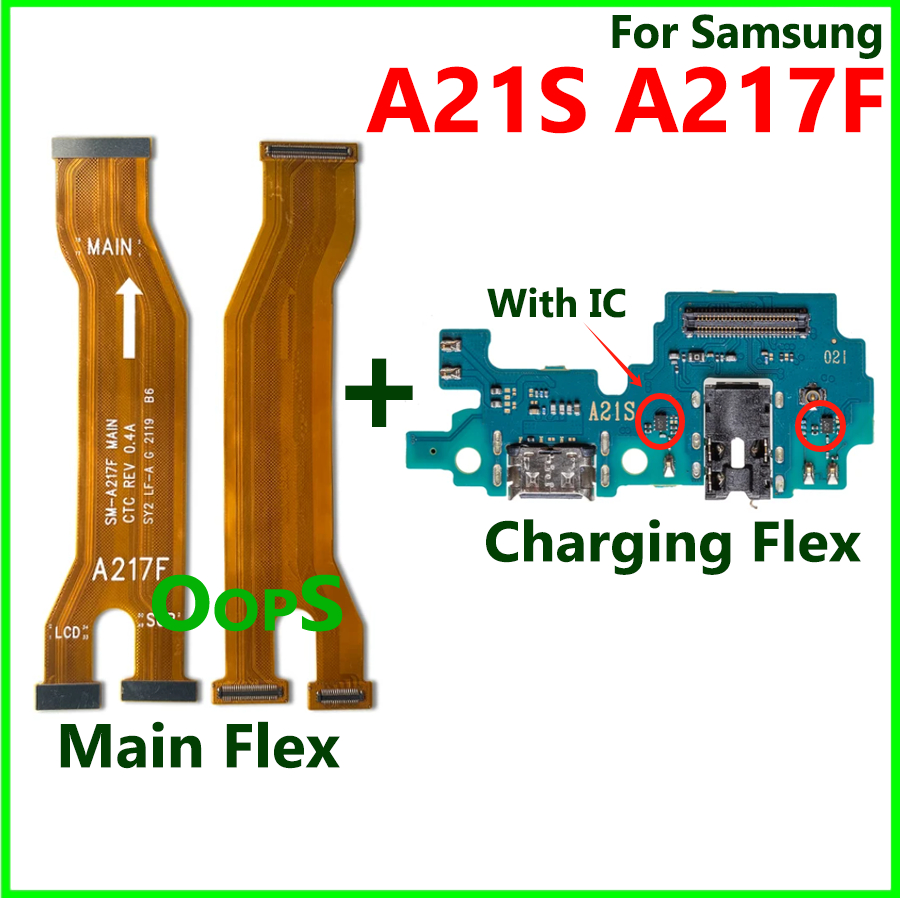 A21s USB Fast Charging พร้อมพอร์ต IC Dock Connector Charger Flex สําหรับ Samsung Galaxy A21S A217 บอ