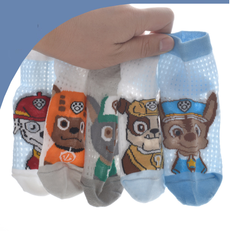 paw patrol ถุงเท้าเด็ก 5 คู่ อุ้งเท้าลาดตระเวน ถุงเท้าตาข่าย เด็กหญิง - รูปที่ 2