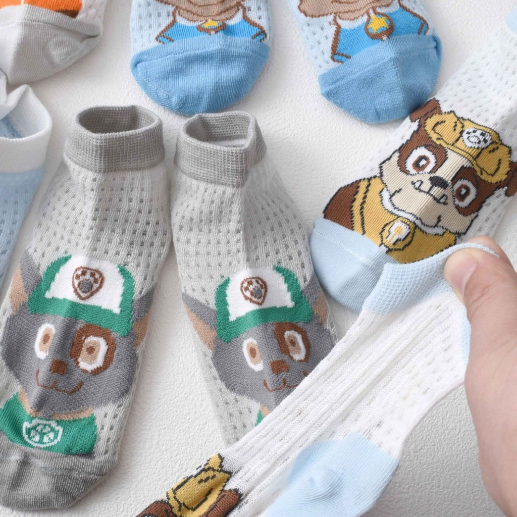 paw patrol ถุงเท้าเด็ก 5 คู่ อุ้งเท้าลาดตระเวน ถุงเท้าตาข่าย เด็กหญิง - รูปที่ 3