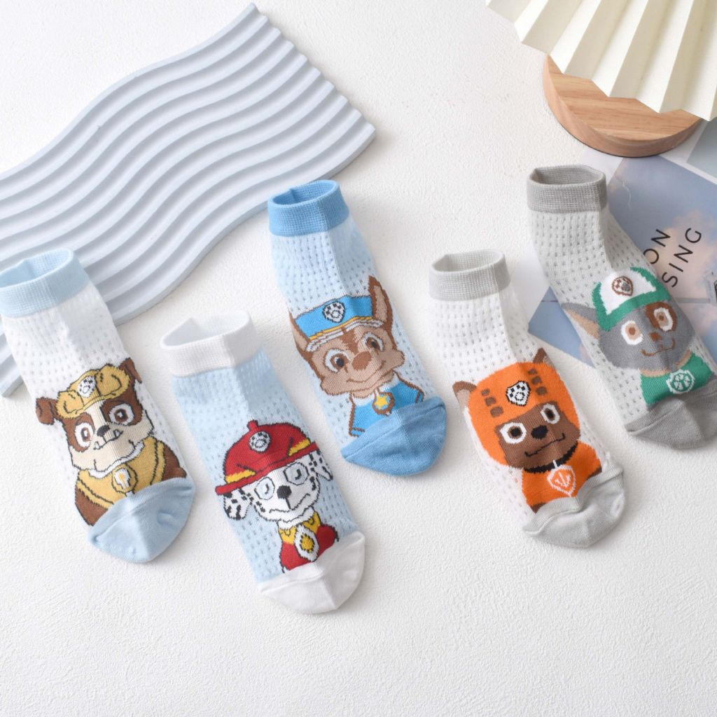paw patrol ถุงเท้าเด็ก 5 คู่ อุ้งเท้าลาดตระเวน ถุงเท้าตาข่าย เด็กหญิง - รูปที่ 7