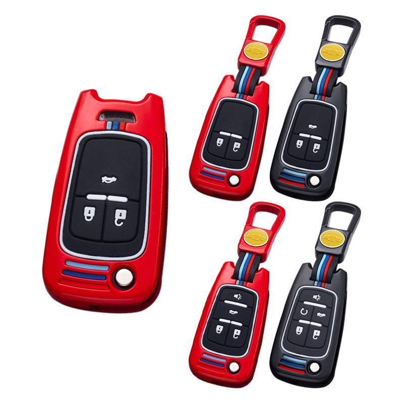 [HIGH-END Gift ] Chevrolet Remote Key Case Cover พวงกุญแจสําหรับ Chevrolet Camaro Cruze Equinox Impala Malibu SS Spark Volt