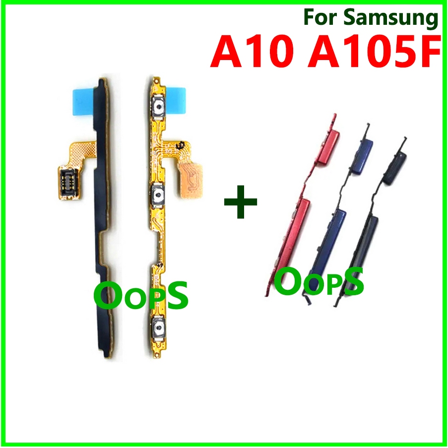 A10 Volume Power On Off ปุ่ม Flex สําหรับ Samsung Galaxy A10 A105F Out ปุ่มกุญแจด้านข้างสายริบบิ้น