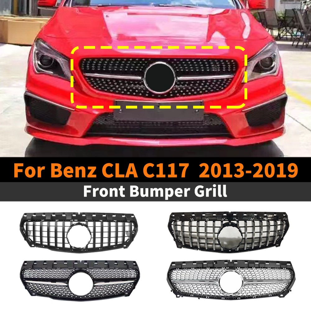 กลางกระจังหน้าย่างกันชนสําหรับmercedes Benz CLA C117 W117 220 260 180 200 2013 2014 2015 2016 2017 2