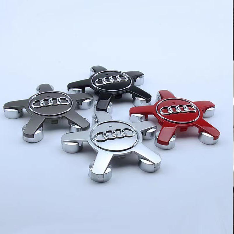 1/4pcs ฝาครอบล้อรถจัดแต่งทรงผม Hub 135MM Hubcaps สําหรับ Audi B5 B6 B7 B8 A3 A4 A4L A5 A6L C5 C6 RS4 RS5 Q3 Q5 Q7 TT Accesso