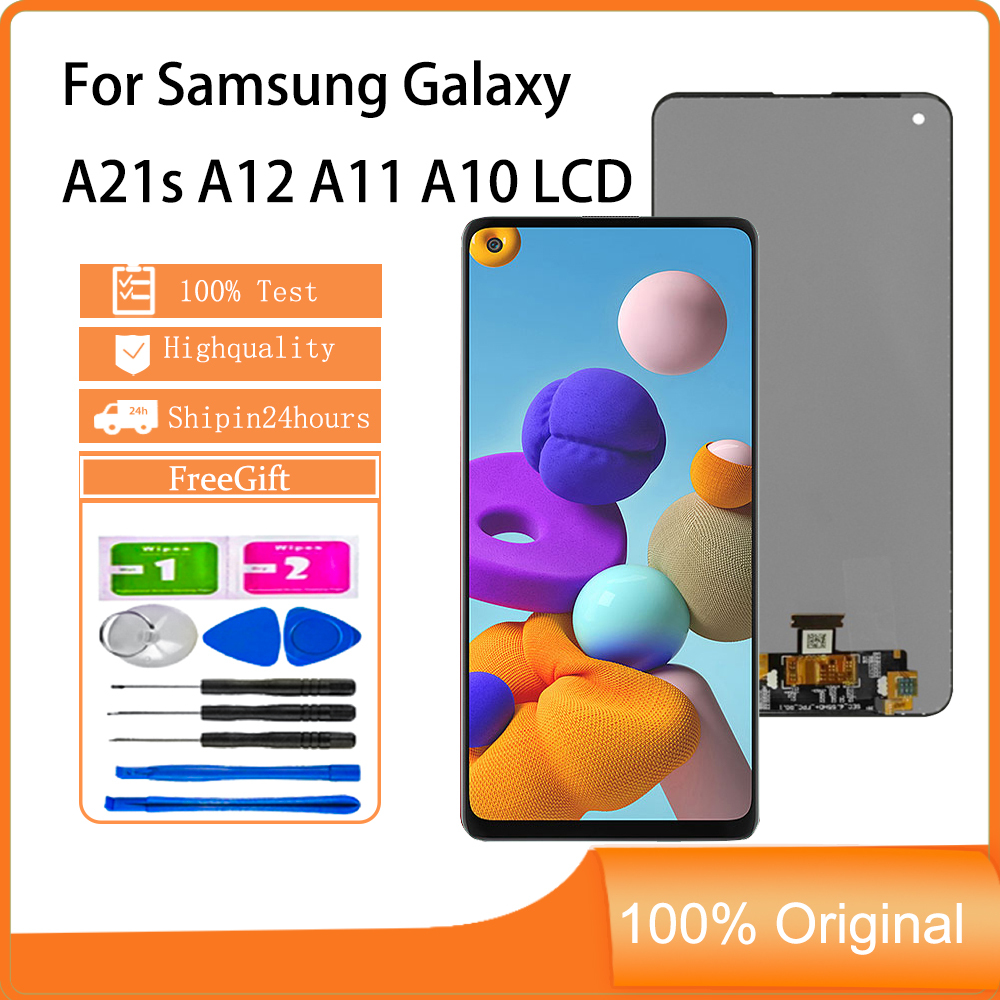 Original Samsung Galaxy A21s A13 4G A22 5G A12 A11 A10 A20s จอแสดงผล LCD หน้าจอสัมผัสเปลี่ยน