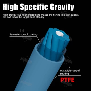 Seaknight G9 II 9 Strands 8 + 1 สายตกปลาถัก Fast Sinking สายตกปลา 150 M/300 M Seawater-proof UV-proof เคลือบ PTFE สายตกปลาทะเล 17-80LB