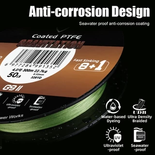 Seaknight G9 II 9 Strands 8 + 1 สายตกปลาถัก Fast Sinking สายตกปลา 150 M/300 M Seawater-proof UV-proof เคลือบ PTFE สายตกปลาทะเล 17-80LB
