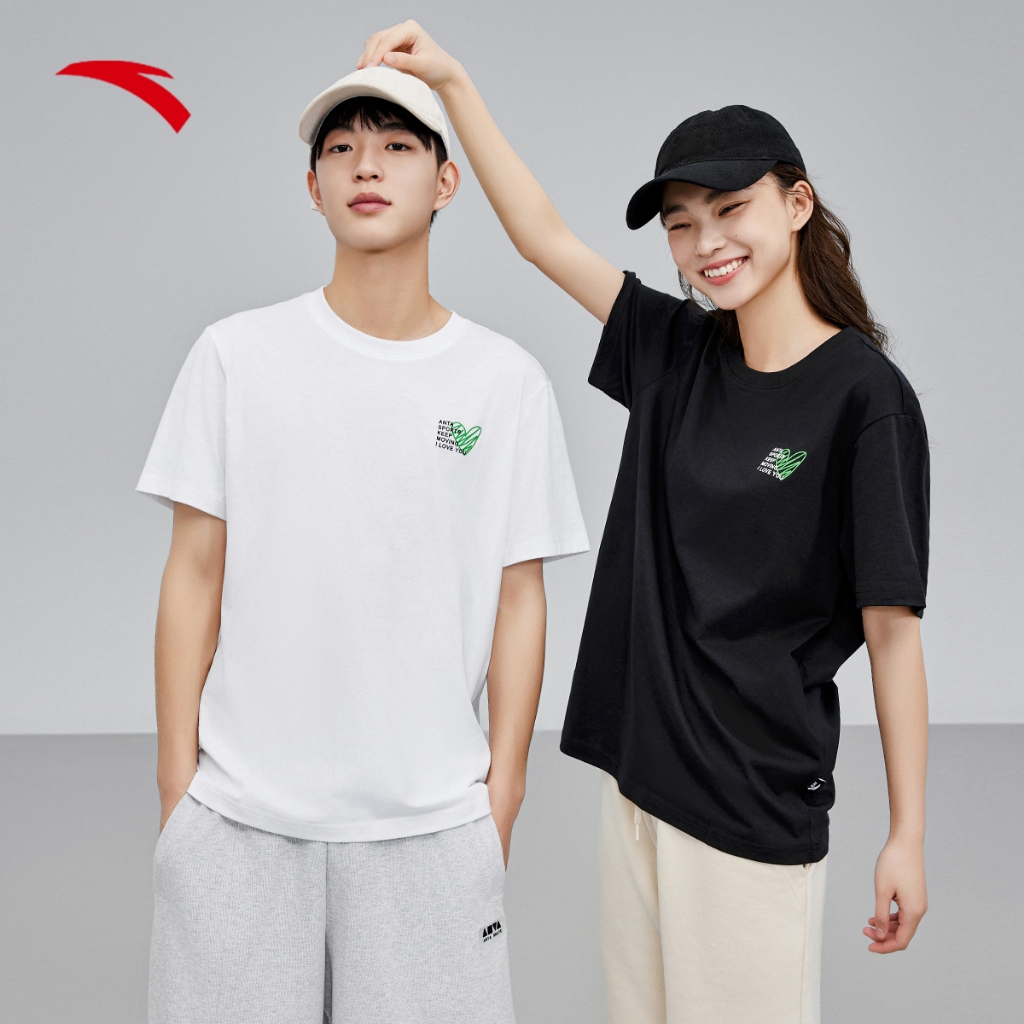 ANTA น้ำหนักเบา เสื้อยืด น้ำหนักเบา ดูดซับเหงื่อ ระบายอากาศ นุ่ม เท่ กีฬา 972428108