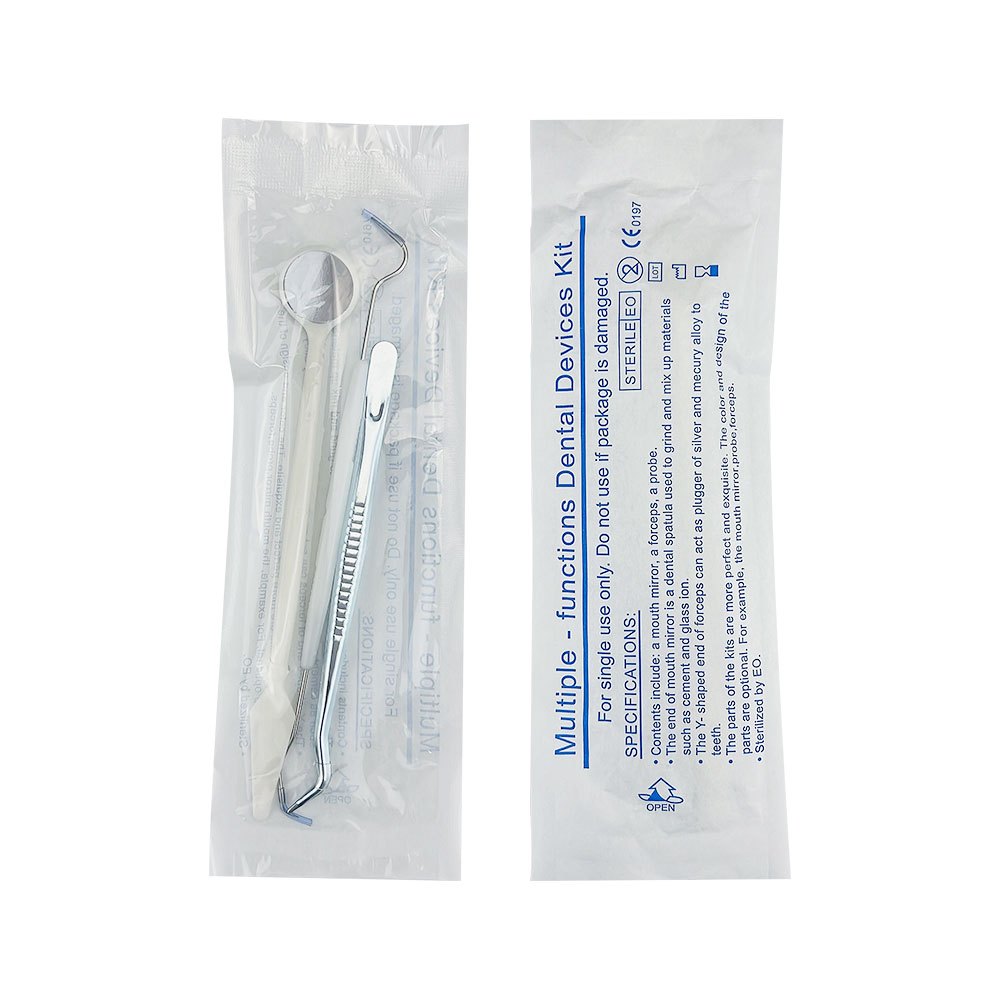 5 ชุดทันตกรรมแหนบแบบใช้แล้วทิ้งปากกระจก Probe Hook Pick Tweezer ชุดเครื่องมือทันตกรรม