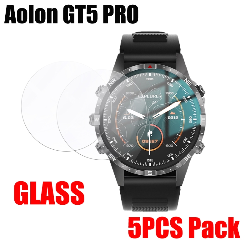 สําหรับ Aolon GT5 PRO กระจกนิรภัยป ้ องกันหน ้ าจอสมาร ์ ทนาฬิกา 9H 2.5D ฟิล ์ ม