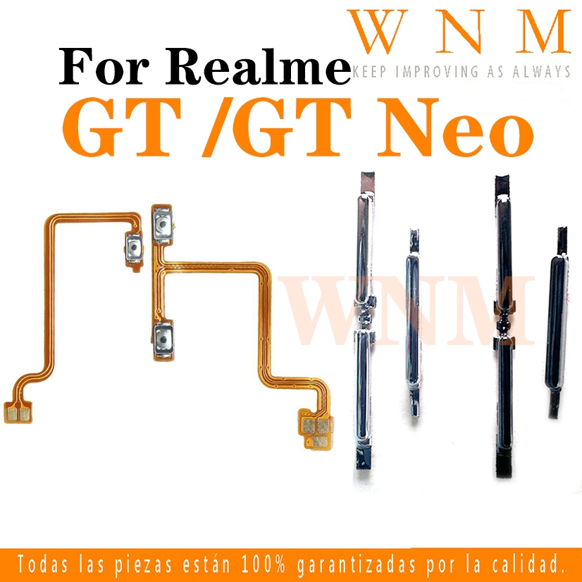 ใหม่สําหรับ OPPO Realme GT Neo แฟลช 2T RMX2202 RMX3031 RMX3350 ปุ่มเปิดปิดปุ่มสวิทช์ด้านข้าง Key Volume Up Down Flex สายโทรศัพท์มือถือ Part