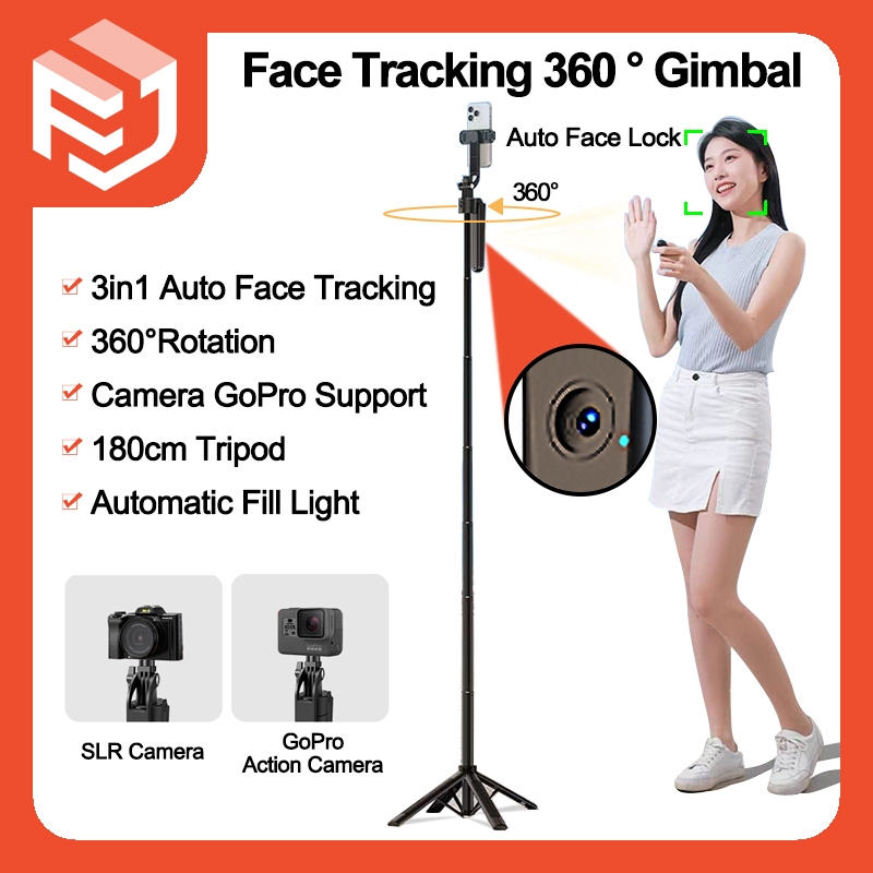 360° Aiติดตามสมาร์ทโฟนgimbal 180 ซม.โทรศัพท์Stabilizer Gimbalพร้อมการติดตามใบหน้าGimbal Stabilizer S