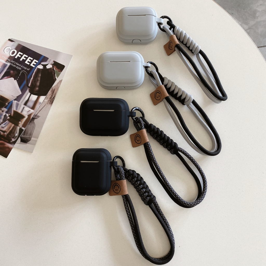 สําหรับ airpods 4 pro 2nd gen 1 2 3 case พร้อมเชือกเส้นเล็กซิลิโคนอ่อนนุ่มกีฬา airpods cover