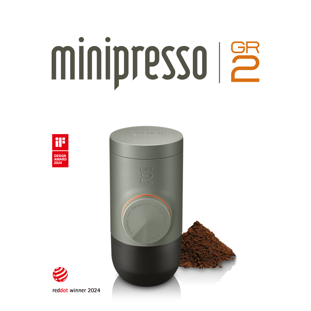 Wacaco Minipresso GR2 Espresso Machine ใช้งานร่วมกับกาแฟ,เครื่องชงกาแฟแบบพกพา 18 บาร์คู่มือดําเนินการ,เครื่องชงกาแฟเอสเปรสโซบน Go,ขนาดเล็กพิเศษสําหรับการเดินทาง Camping ตกปลา Cli