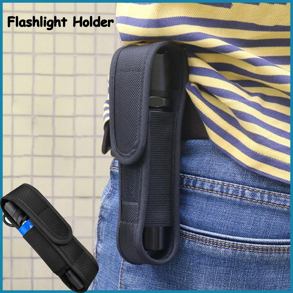 กระเป๋าไนล่อน สําหรับใส่ไฟฉาย LED เหมาะกับการพกพา ตั้งแคมป์ ล่าสัตว์ เคสไนล่อน สําหรับไฟฉาย