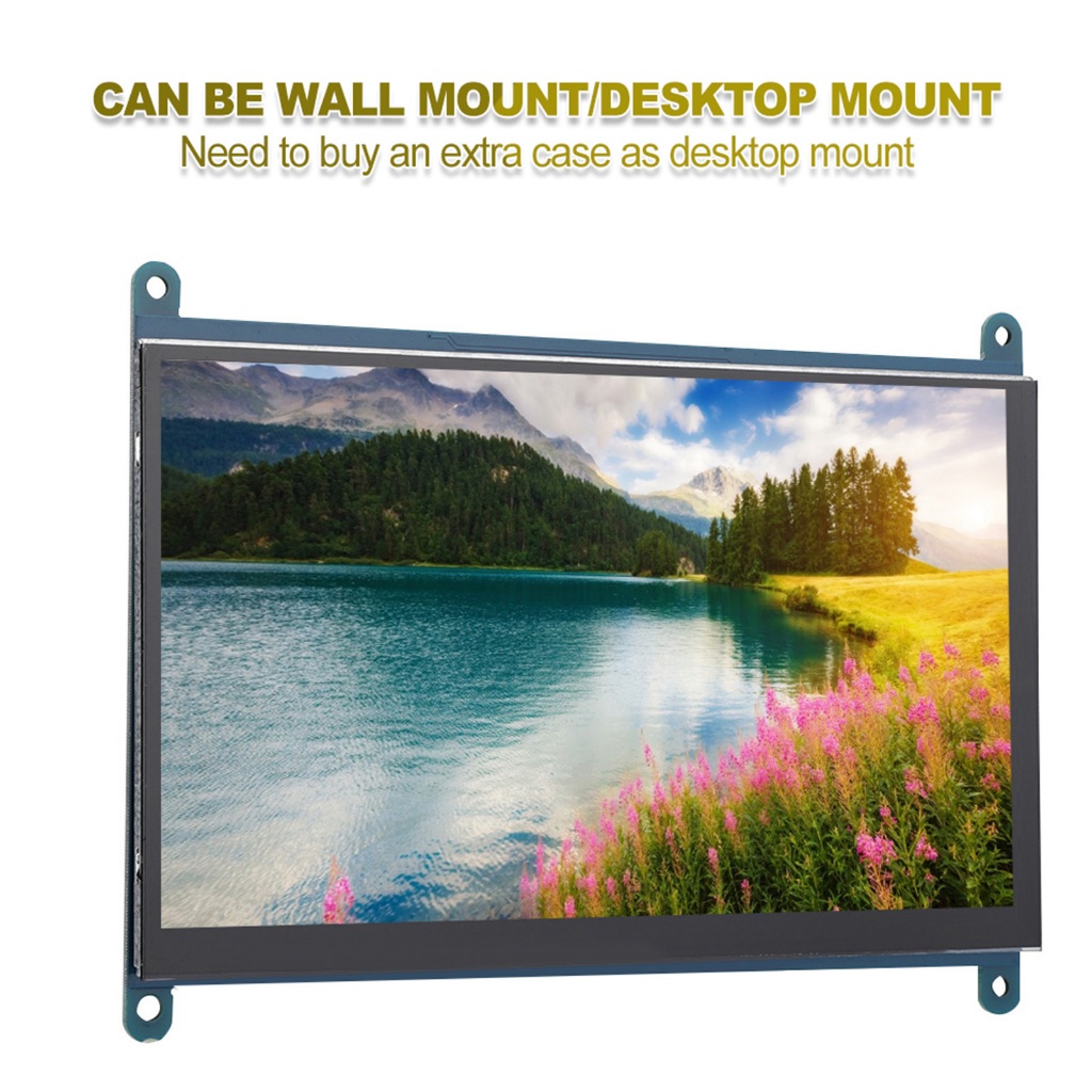 7 นิ้ว LCD HDMI 1024x600 Ultra HD จอแสดงผลหน้าจอสัมผัสแบบ Capacitive สำหรับ Raspberry Pi   Taurus307