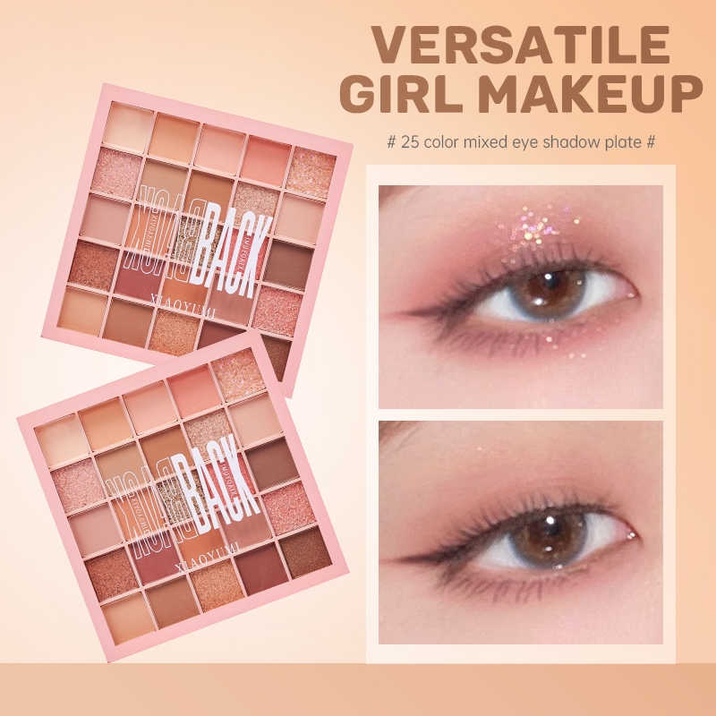 【BY】พาเลทอายแชโดว์ เนื้อแมตต์ กลิตเตอร์ กันน้ำกันเหงื่อติดทนนาน-BY