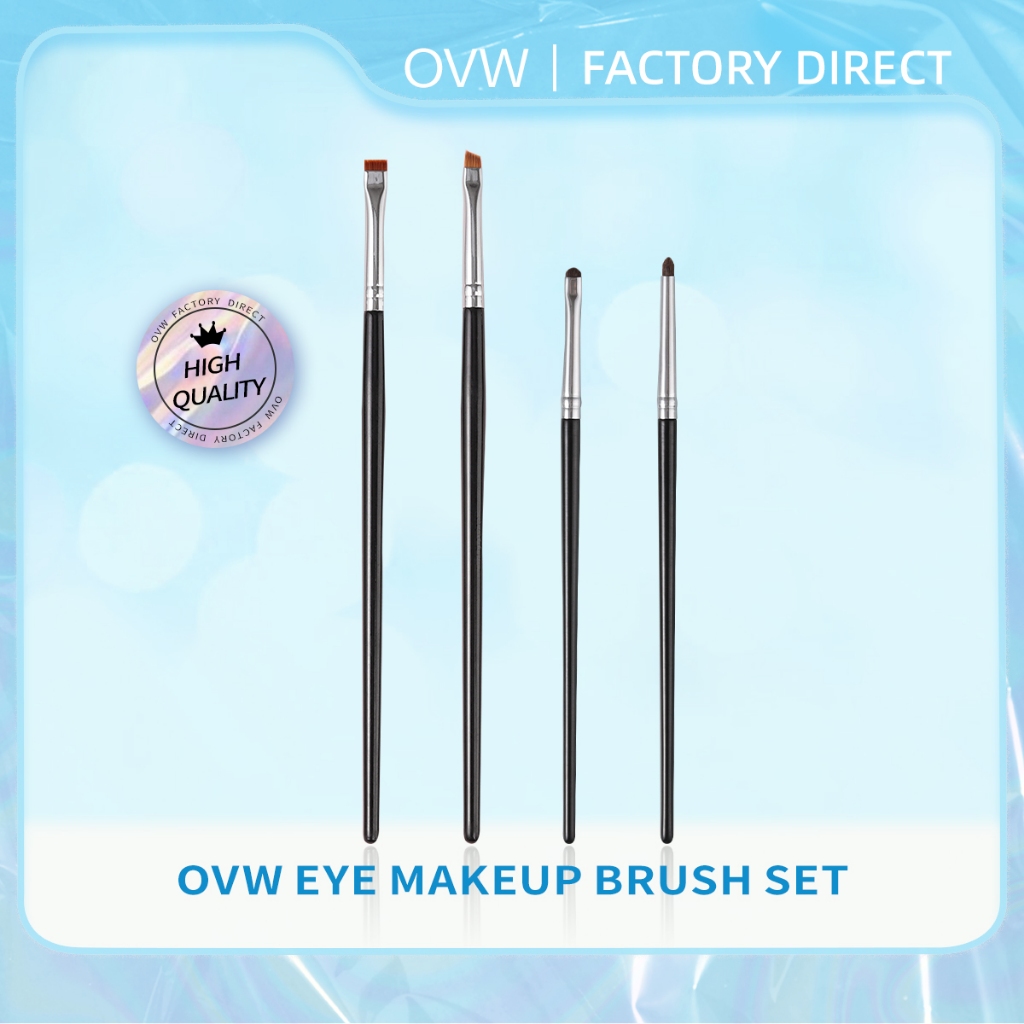 Ovw ชุดแปรงแต ่ งหน ้ า แปรงอายไลเนอร ์ Bevel แปรงอายแชโดว ์ แปรงแต ่ งหน ้ าปลายบาง