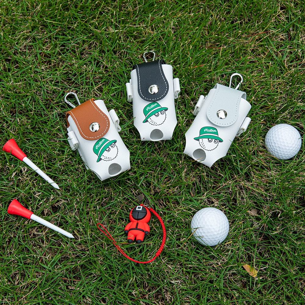 Malbon Golf กระเป ๋ าคาดเอวแบบพกพากระเป ๋ าลูกเล ็ กสามารถถือของขวัญกอล ์ ฟ 2 ชิ ้ นได ้