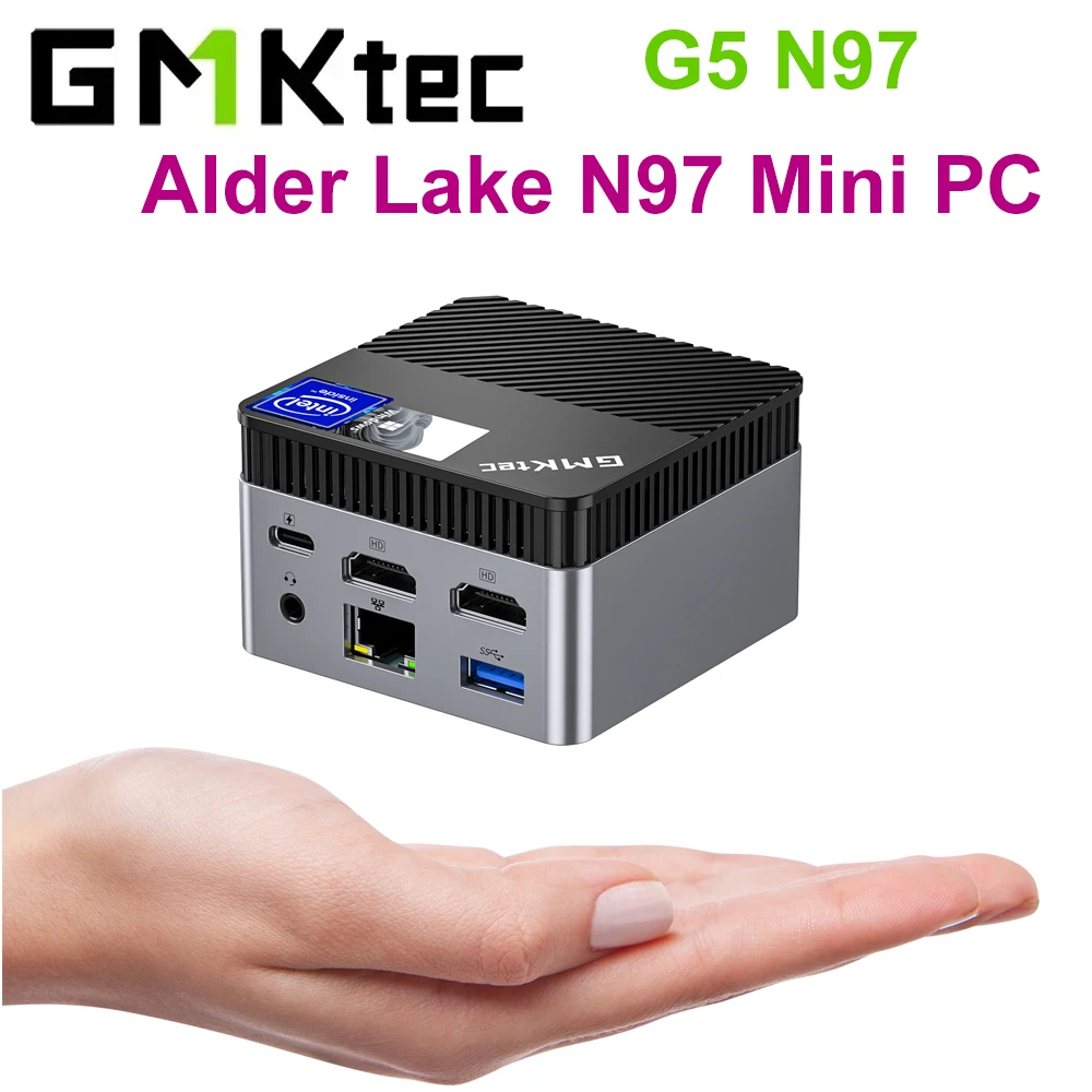 GMKtec G5 Intel Alder Lake N97 Mini PC Windows 11 Pro DDR5 4800Mhz M.2 2242 SATA WiFi 5 BT4.2 Protab