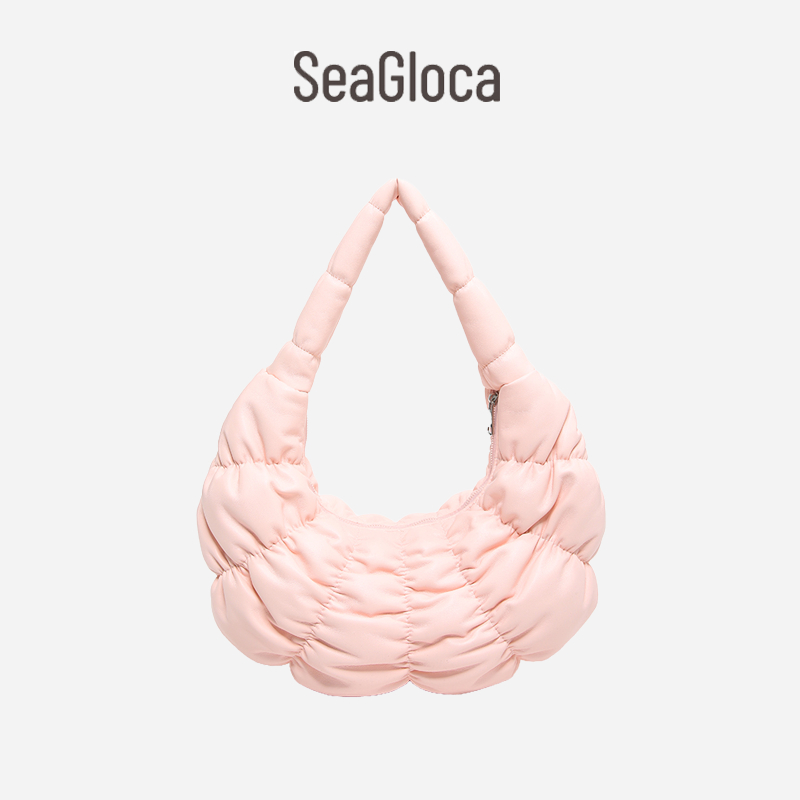 Seagloca ใหม่กระเป๋าสตรีใต้วงแขนจีบ Cloud กระเป๋าขนาดใหญ่ความจุ Dumpling กระเป๋าสะพายกระเป๋าถือผู้หญิงไม่มี 1878