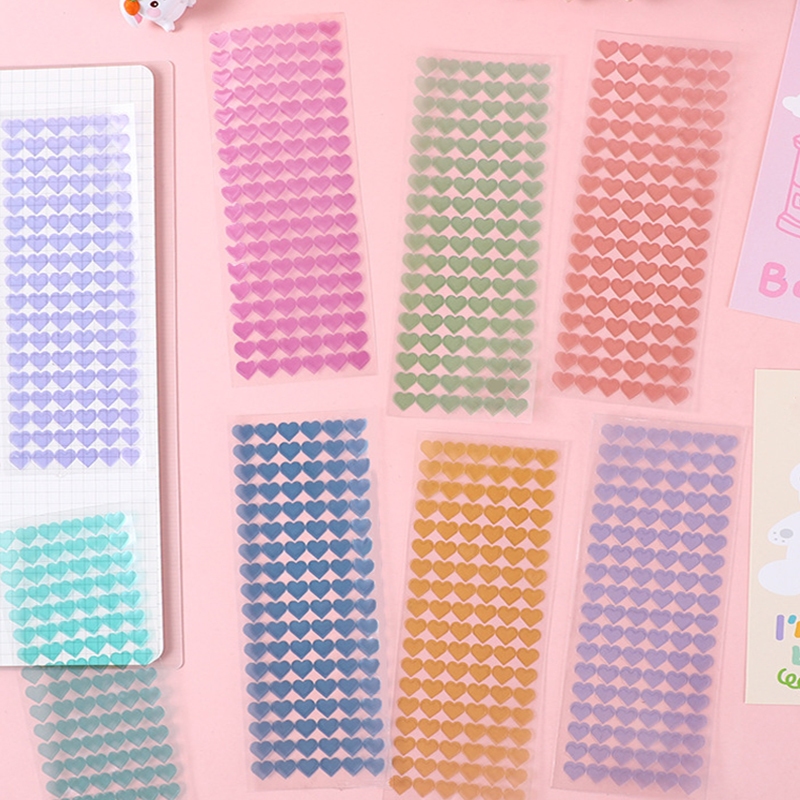 8แผ่นที่มีสีสันรักรูปหัวใจสติกเกอร์ตกแต่งทําเองวัสดุ หลากสี โปร่งใสรักสติกเกอร์