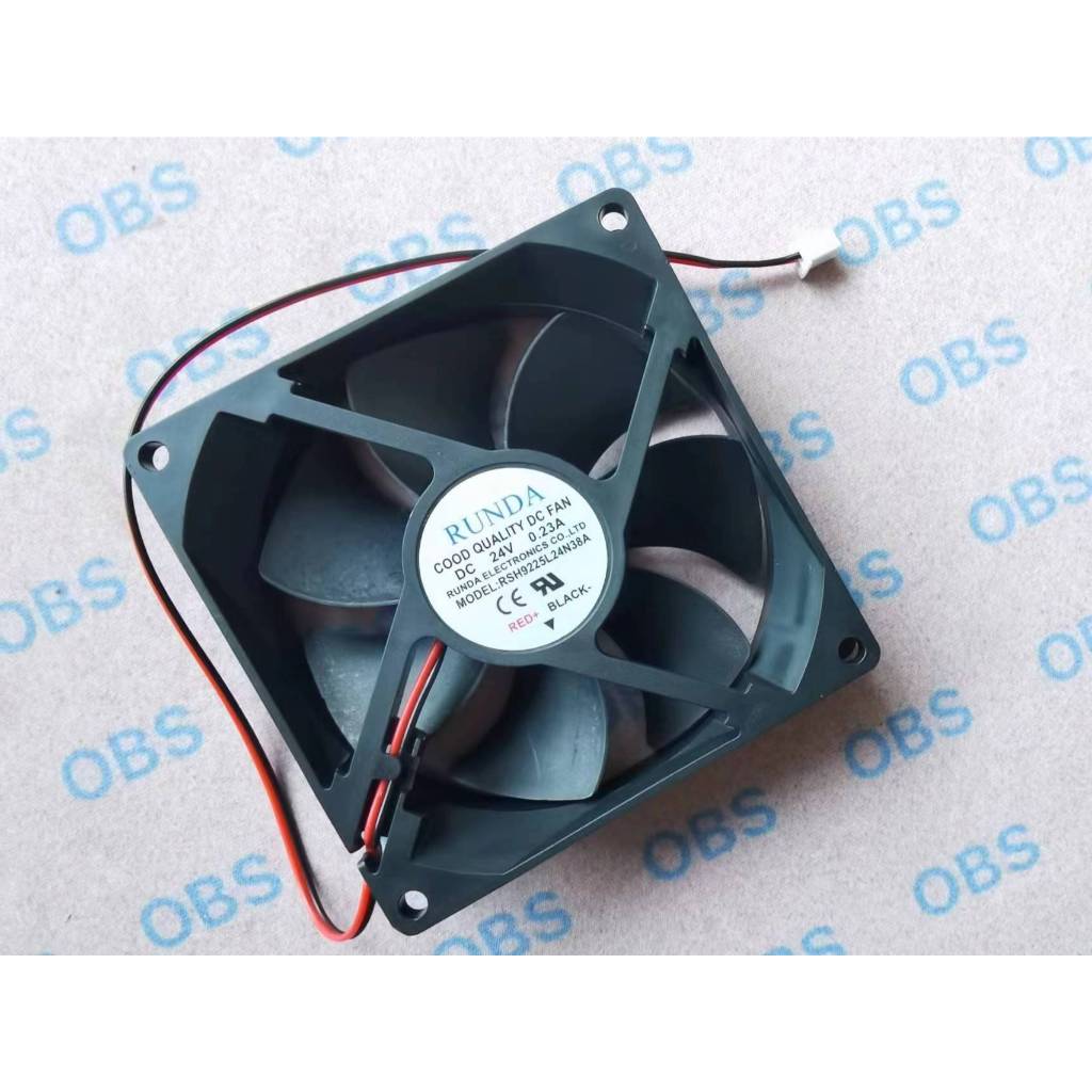 R RSH9225L24N38A ยี่ห้อใหม่ 24V โวลต์ 0.23A เครื่องเชื่อมพัดลมหม้อน้ํา 9.2 ซม. ยี่ห้อใหม่ RUNDA
