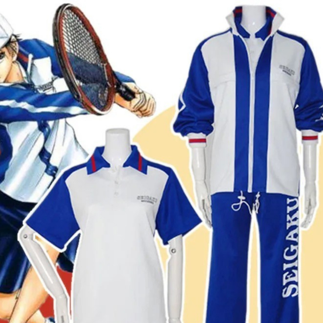ชุดกีฬา Prince Tennis Anime Cosplay Costume Ryoma Echizen 'S Team Jersey พร ้ อมแขนสั ้ นและแขนยาว