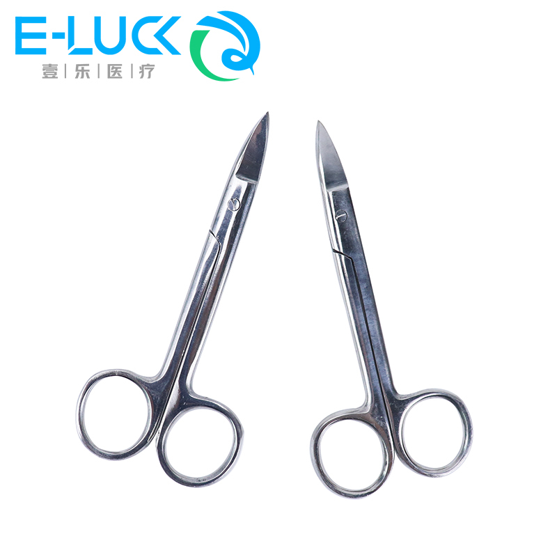 1pcs โลหะมงกุฎกรรไกรทันตกรรมกรรไกรสแตนเลสเครื ่ องมือผ ่ าตัด 11.5 ซม.ตรง/Curved หัวจัดฟันเครื ่ องมือ