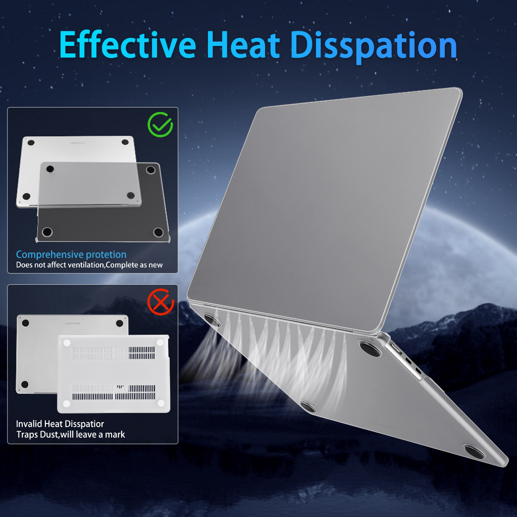 Ultra-thin matte สําหรับ MacBook กรณี 2025 M4 A3240 A3241 M3 2024 A3113 A3114 Air 13 15 2023 A2681 A2941 M2 Pro 14 16 A2992 A2991 A2918 A2780 A2485 Air Pro 13 นิ ้ วกรณี A2338 M2 M1 A2337