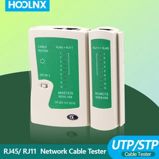 Hoolnx เครื่องทดสอบสายเคเบิลเครือข่าย, สาย LAN Test เครื่องมือสายเคเบิลเครือข่ายสําหรับ RJ45/RJ11, CAT8/CAT7/CAT6A/CAT5E, STP/UTP Ethernet สายวัสดุทนไฟ