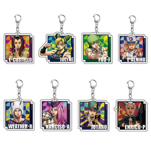 Jojo 's Bizarre Adventure.Jonathan Jonathan Josta Brando William พวงกุญแจอะคริลิคสร ้ างสรรค ์