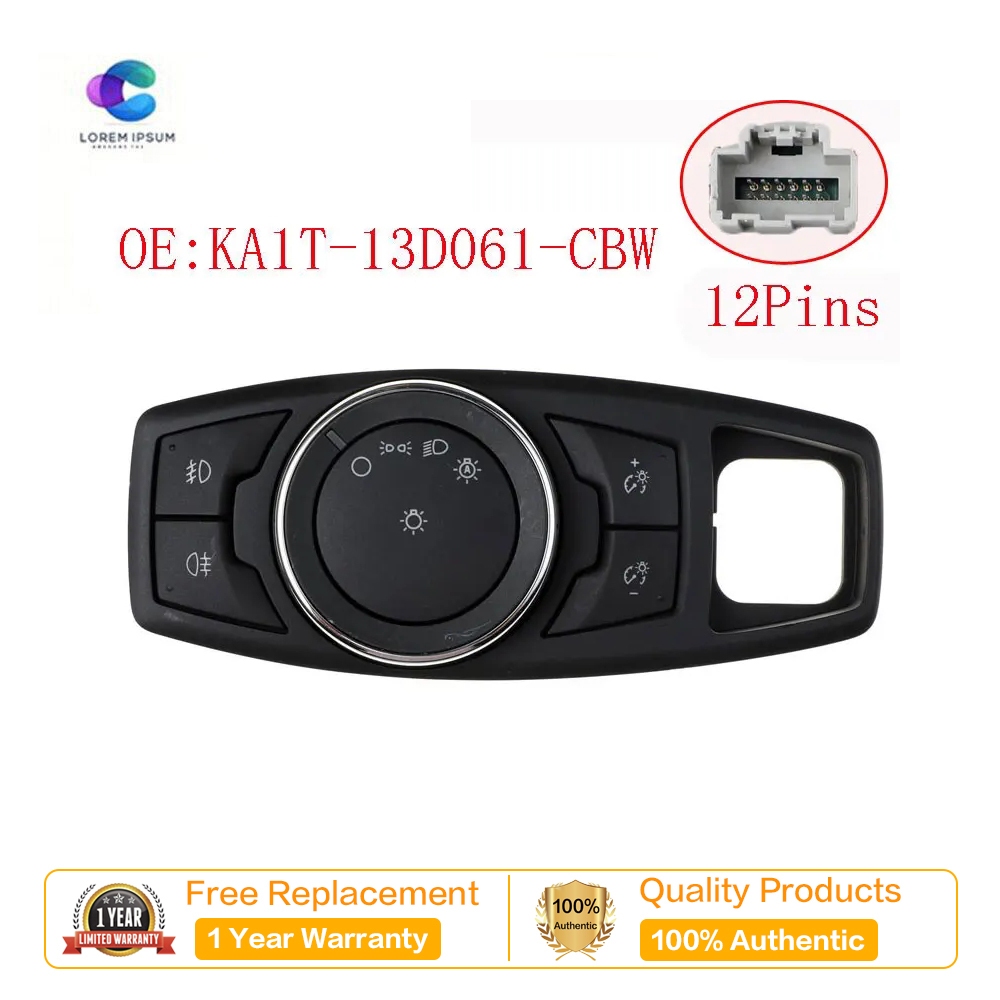 ใหม่ไฟหน้าหมอกสวิทช์ควบคุมซ่อมสําหรับ Ford KA1T-13D061-CBW KA1T13D061CBW