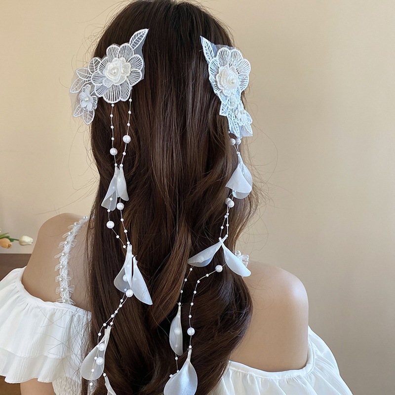 สไตล ์ เจ ้ าหญิงซุปเปอร ์ นางฟ ้ ากลีบพู ่ คลิปปากเป ็ ดคลิปผมหวานสาวหัวใจแฟชั ่ นเครื ่ องประดับผมอเนกประสงค ์