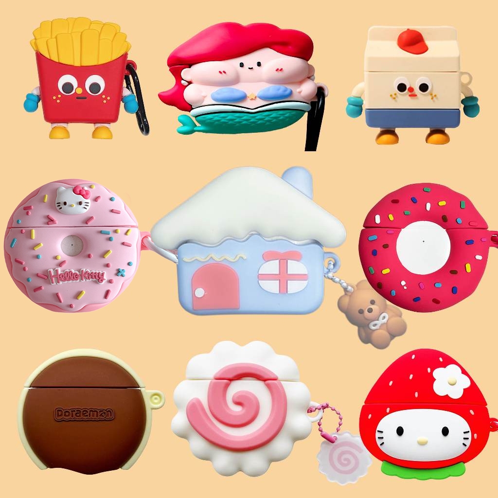 เคสซิลิโคน TPU ลายการ์ตูน น่ารัก ป้องกัน สําหรับ AirPods Pro 2/3/4 รุ่นใหม่ 2024