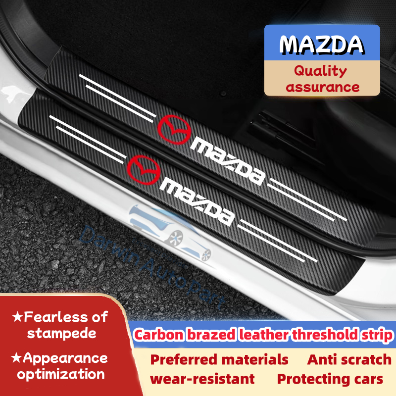 MazdaDarwinรถประตูSillสติกเกอร์Trunkเกณฑ์Anti-Scratch Decals 4Pcs 8Pcs 9PcsสําหรับMazda 6 cx-9 mx-5 3 cx-60 bt-50
