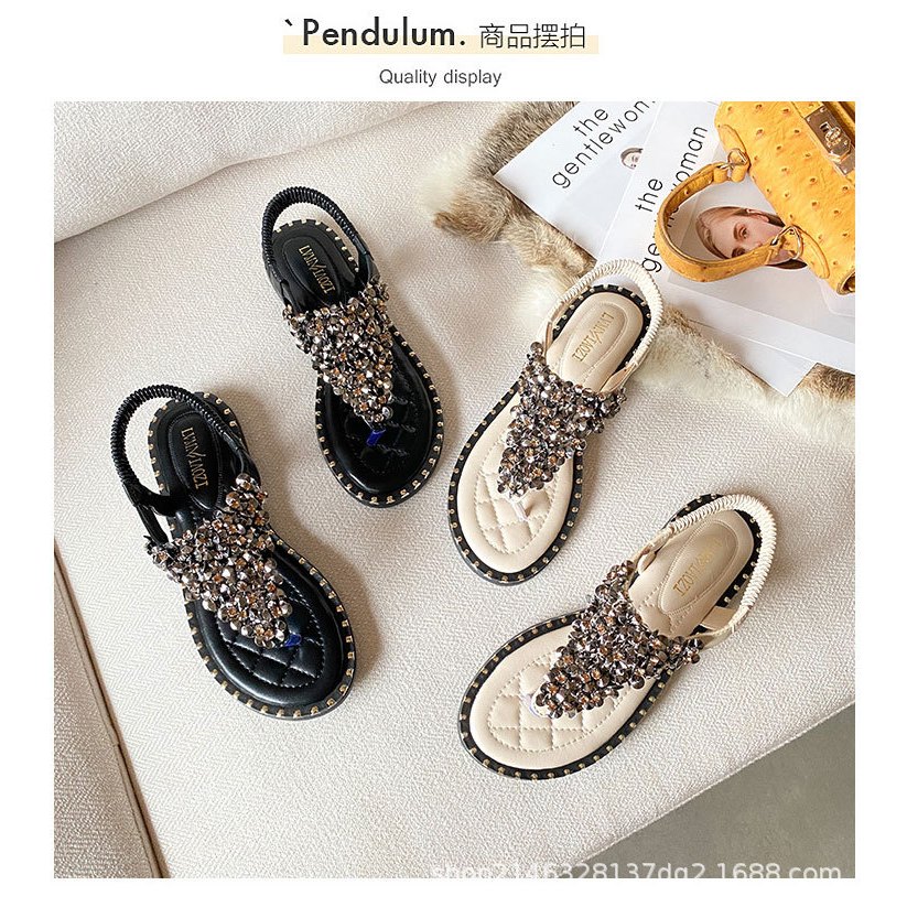 2024 สไตล ์ ใหม ่ High-End แฟชั ่ น Flip-Flops ผู ้ หญิงรองเท ้ าแตะรองเท ้ าโรมันแบน - รูปที่ 6